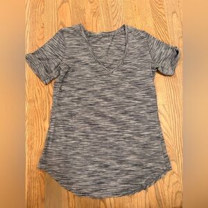 lululemon athletica Black Heathered V-Neck Tee